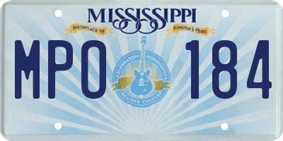 MS license plate MPO184