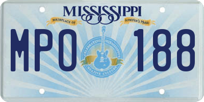 MS license plate MPO188
