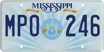 MS license plate MPO246