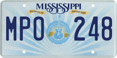 MS license plate MPO248