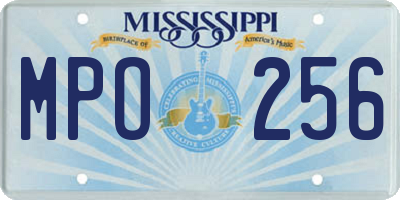 MS license plate MPO256