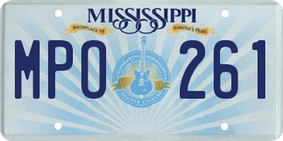 MS license plate MPO261