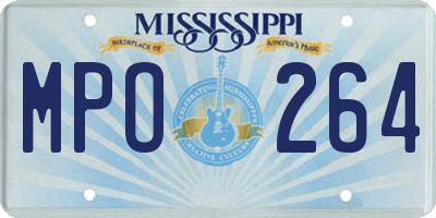 MS license plate MPO264