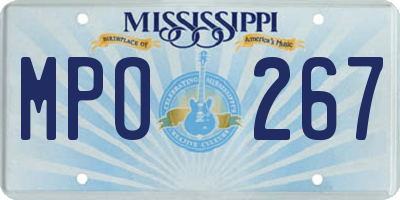 MS license plate MPO267
