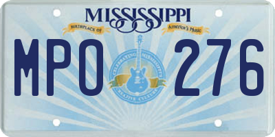 MS license plate MPO276