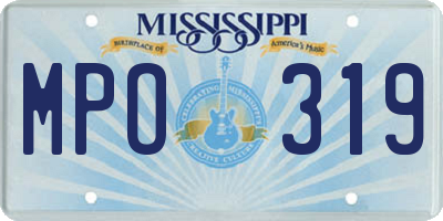 MS license plate MPO319