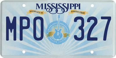 MS license plate MPO327