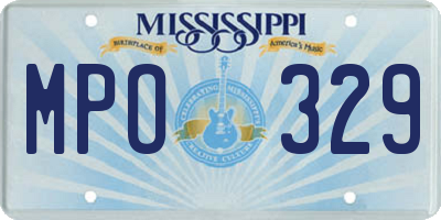 MS license plate MPO329