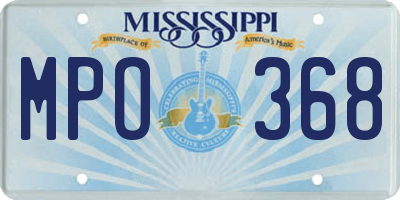 MS license plate MPO368