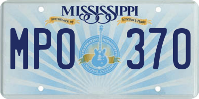 MS license plate MPO370