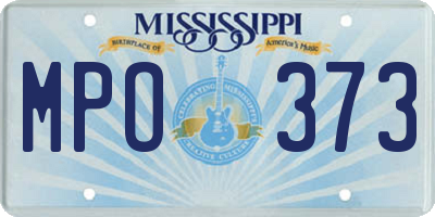 MS license plate MPO373