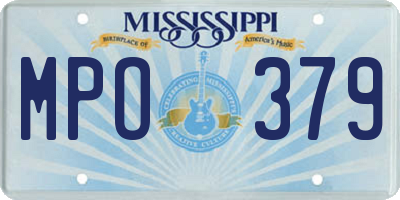 MS license plate MPO379