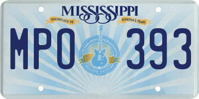 MS license plate MPO393