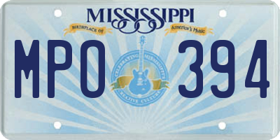 MS license plate MPO394
