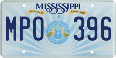 MS license plate MPO396