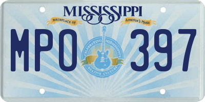 MS license plate MPO397