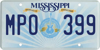 MS license plate MPO399