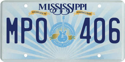 MS license plate MPO406