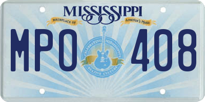 MS license plate MPO408