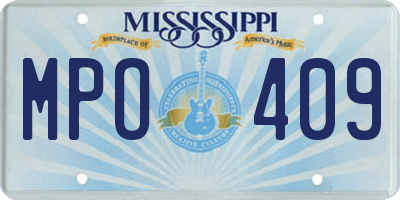 MS license plate MPO409