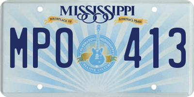 MS license plate MPO413