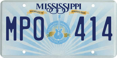 MS license plate MPO414
