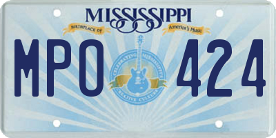 MS license plate MPO424
