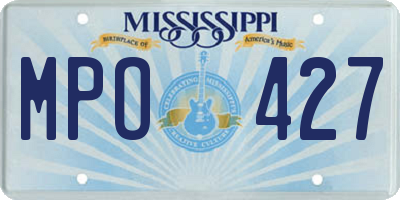 MS license plate MPO427