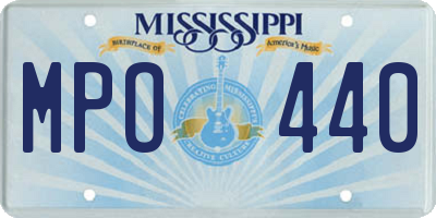 MS license plate MPO440