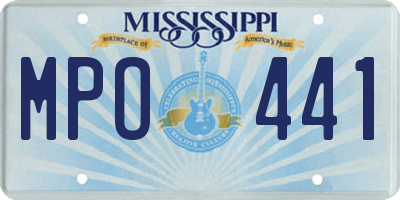 MS license plate MPO441