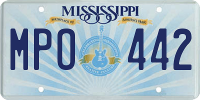MS license plate MPO442