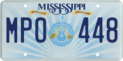 MS license plate MPO448