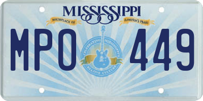 MS license plate MPO449