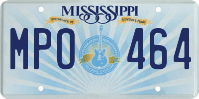 MS license plate MPO464