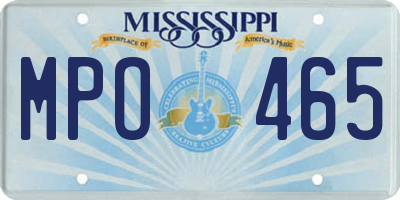 MS license plate MPO465