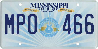 MS license plate MPO466