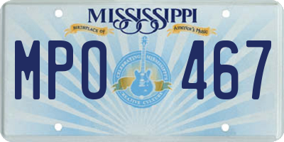 MS license plate MPO467