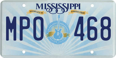 MS license plate MPO468