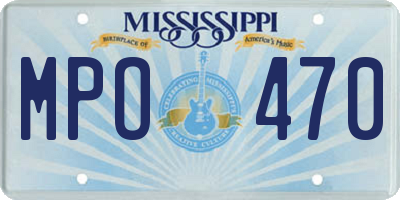 MS license plate MPO470