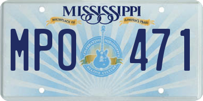 MS license plate MPO471