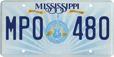 MS license plate MPO480