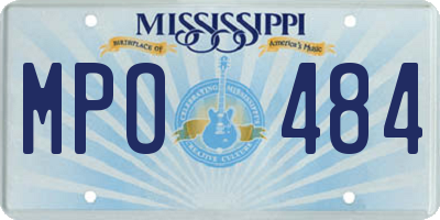 MS license plate MPO484