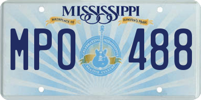 MS license plate MPO488