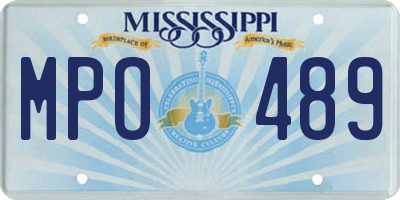 MS license plate MPO489
