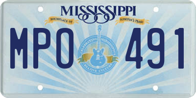 MS license plate MPO491