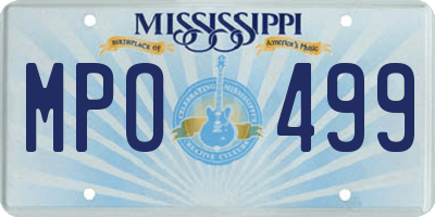 MS license plate MPO499
