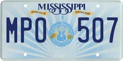 MS license plate MPO507