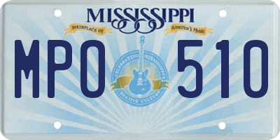 MS license plate MPO510