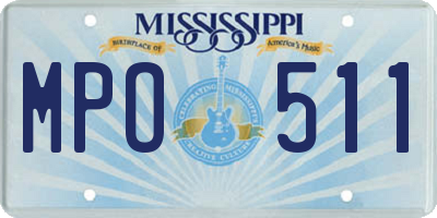 MS license plate MPO511