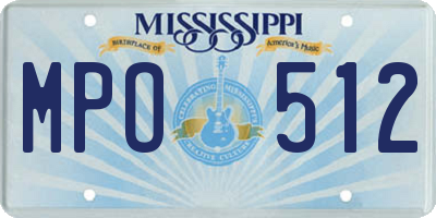 MS license plate MPO512